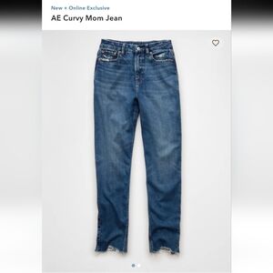 AE Curvy Mom Jeans, NWT, 6 Short/28w